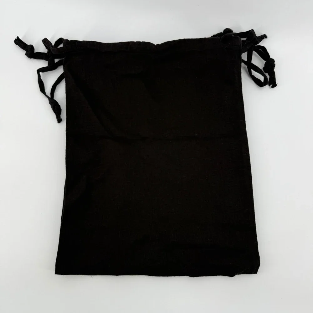 Rails Black Cotton Drawstring Dust Bag Set of 3 Logo Storage Pouches 11.5x14.5in